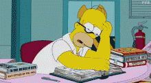 Confused Homer Simson GIF - Confused Homer Simson Reading GIFs