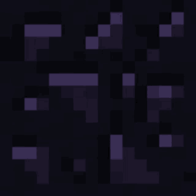 it looks like a minecraft block with purple blocks on it .