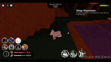a screenshot of a game that says setup generators at the bottom