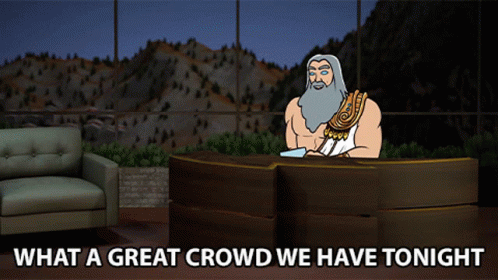 What A Great Crowd We Have Tonight Zeus GIF - What A Great Crowd We Have Tonight Zeus Smite GIFs