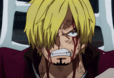 a close up of a man 's face with blood coming out of it