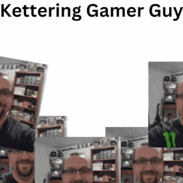 a picture of a man with the words kettering gamer guy