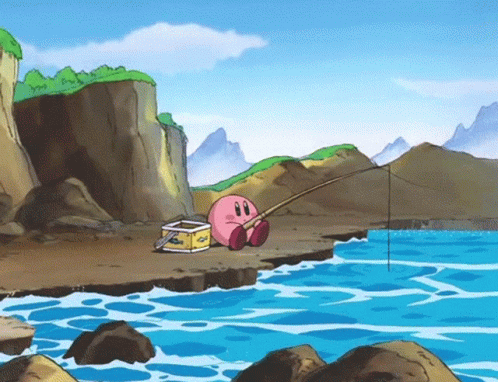 Kirby Fishing GIF - Kirby Fishing Cute GIFs
