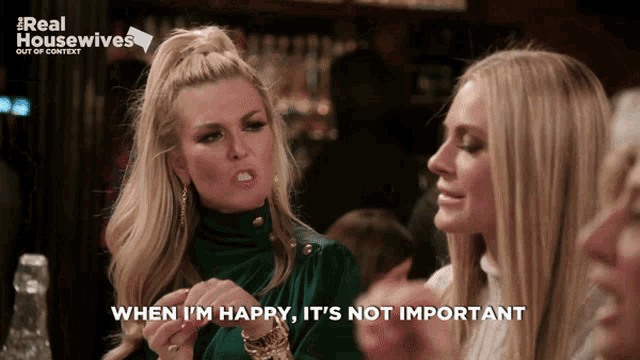 a real housewives ad shows two blonde women talking