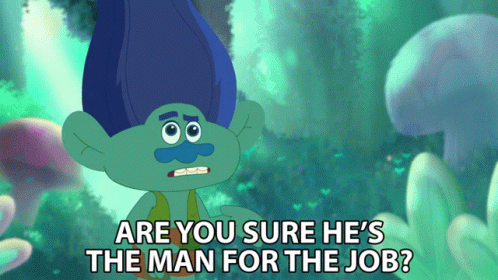 Are You Sure Hes The Man For The Job Branch GIF - Are You Sure Hes The Man For The Job Branch Trolls GIFs
