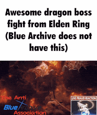 a poster that says awesome dragon boss fight from elden ring