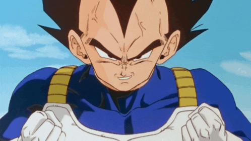 a close up of a cartoon character with a blue shirt and white gloves