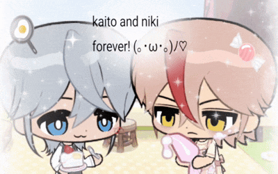 kaito and niki forever written on a picture of two cartoon characters