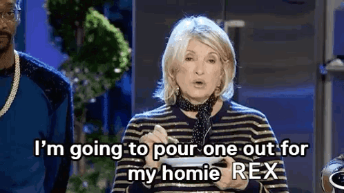 Martha Stewart Im Going To Pour One Out For My Homie GIF - Martha Stewart Im Going To Pour One Out For My Homie Pour One Out GIFs