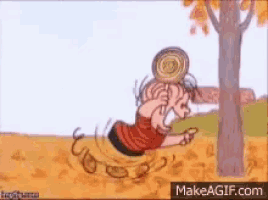 a cartoon of a woman holding a log on her head