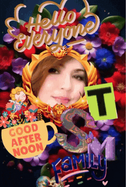 a picture of a woman with the words good after noon