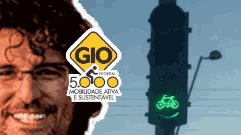 a picture of a man with a sign that says gio on it