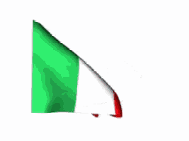 a green white and red flag is waving in the wind on a white background
