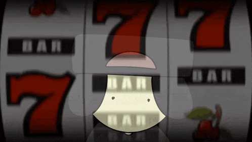 a slot machine with the numbers 7 and 7 on it