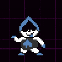 a pixel art of a person holding a heart shaped object on a black background .