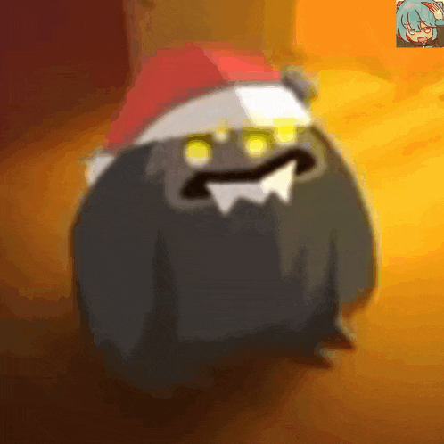 a cartoon character wearing a santa hat and sunglasses