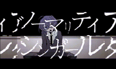 a drawing of a girl in a suit and tie with chinese writing