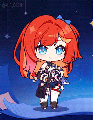 a drawing of a girl with red hair and blue eyes is titled auflosen