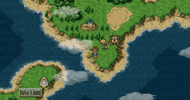 a screenshot of a video game with a sign that says ano 1000