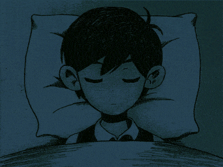 a black and white drawing of a boy sleeping in a bed