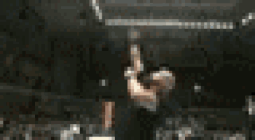 a blurry picture of a person standing in front of a swimming pool .