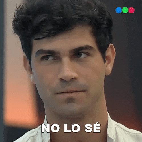 a close up of a man 's face with the words no lo se written below him