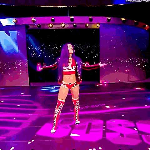 Sasha Banks Entrance GIF - Sasha Banks Entrance Team Raw GIFs