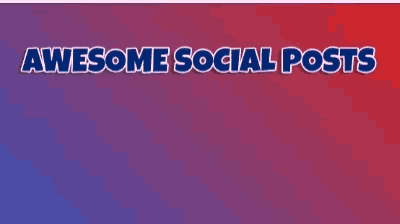 an advertisement for awesome social posts that includes daily posts to facebook