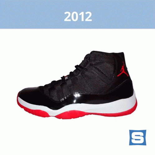 2012: Air Jordan 11 Retro "Bred" GIF