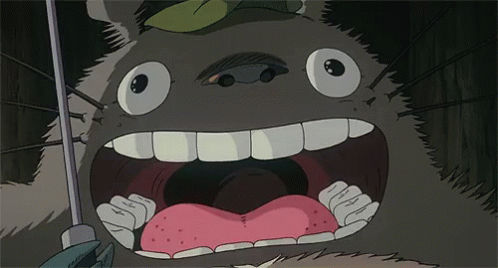 Totoro Gah GIF - Totoro Gah Scared GIFs