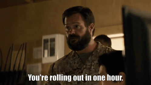 You'Re Rolling Out In One Hour Seal Team GIF - You'Re Rolling Out In One Hour Seal Team Eric Blackburn GIFs