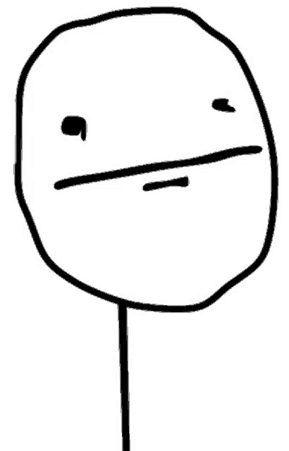 a black and white drawing of a cartoon face on a stick