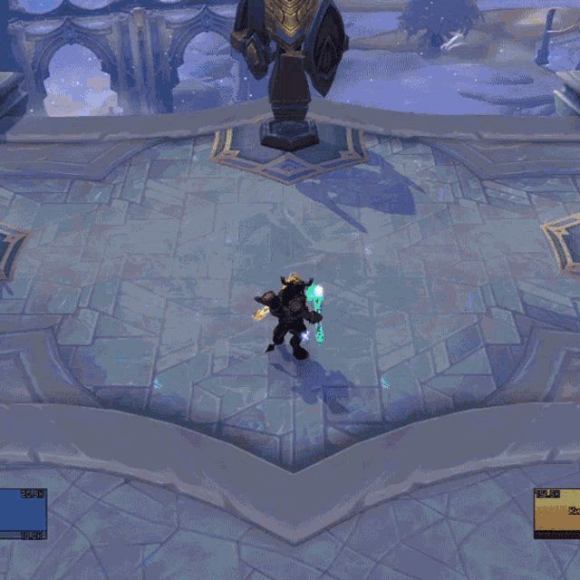 a screenshot of a video game with a statue in the background and a score of 99 9%