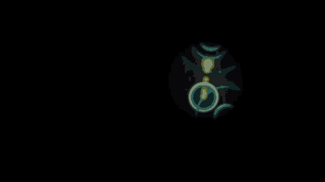 a black background with a yellow light in the middle of it