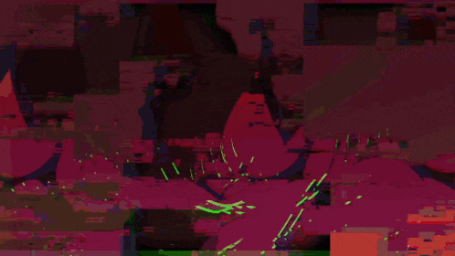 a cartoon character is surrounded by a bunch of monsters in a green light .
