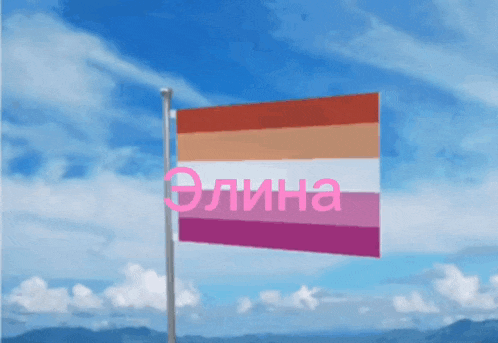 a lesbian flag with the name elina written on it