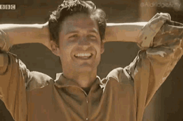 Laughing Hands Behind Head GIF - Laughing Hands Behind Head Captain James GIFs