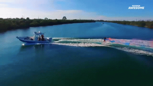 Speedboat People Are Awesome GIF - Speedboat People Are Awesome Wakeboarding GIFs
