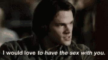 a man is talking about having sex with another man .