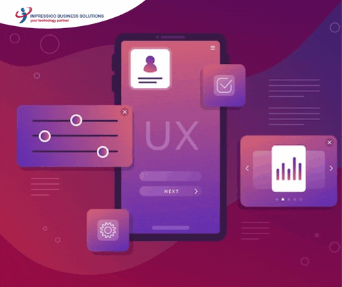 an illustration of a cell phone with the word ux on the screen