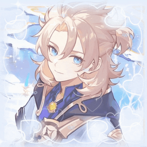 a drawing of a boy with long blonde hair