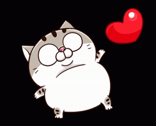 Ami Fat Cat Fgcat GIF - Ami Fat Cat Fgcat Hearts GIFs