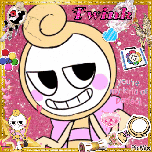 a picture of a cartoon character that says twink on it