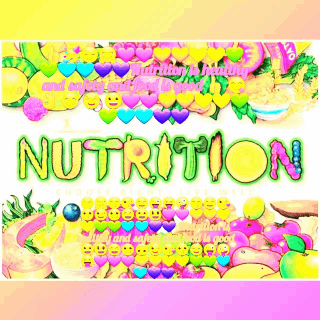 a colorful poster that says nutrition on it