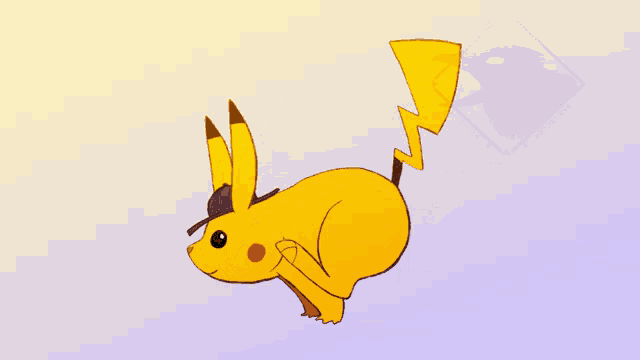 a cartoon drawing of a pikachu rabbit