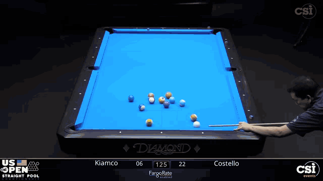 a pool table that says diamond on the top
