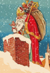 Chimney Vintage Christmas GIF - Chimney Vintage Christmas Happy St Nicholas Day GIFs