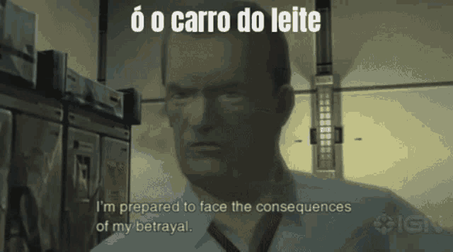 a man in a video game says o o carro do leite