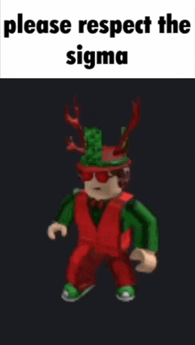 a picture of a man with antlers on his head and the words please respect the sigma