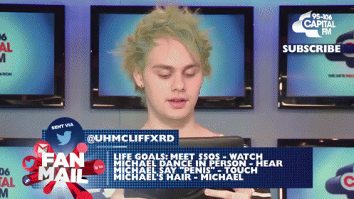 Hear Michael Say Pe**s GIF - Michael Clifford 5sos 5seconds Of Summer GIFs